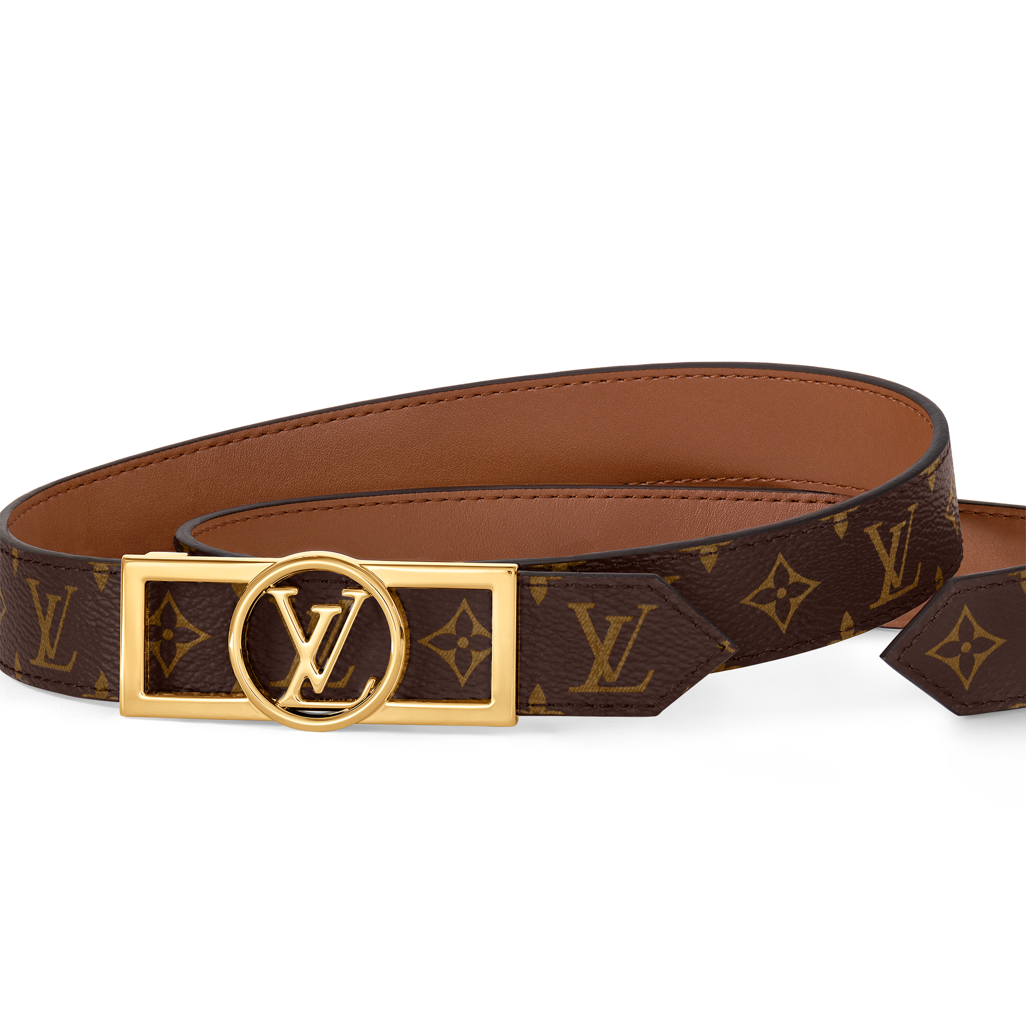 Dauphine 25MM Reversible Belt - Luxury Monogram Canvas Brown